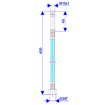 Slika Brinoks crevo baterijsko M8 x 3/8 450  k.p.(45mm)